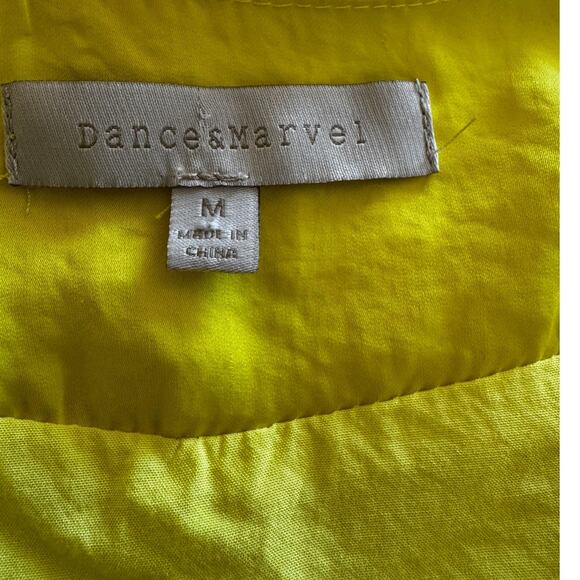 DANCE & MARVEL Lemon Yellow Slip Dress with Slight Cowl Neck in Sz Med - Picture 4 of 6